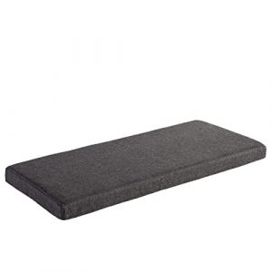 AFEBOO Coussin de banc 2/3 places pour intérieur et extérieur, coussin antidérapant doux lavable pour terrasse, cuisine, salle à manger (gris foncé, 175 x 60 x 5 cm) (JKKLMM, neuf)