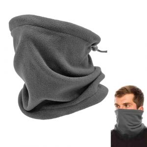 Cache-Cou Col Nez Hiver, Hiver Polaire Cache-cou, Cache Cou Tubulaire D'hiver, Cache-cou Tricot&eacute; Homme Et Femme, Cache Cou Polaire Chaude Moto Ski, Multifonctionnelle Tubulaire &Eacute;charpe, Gris (charey, neuf)