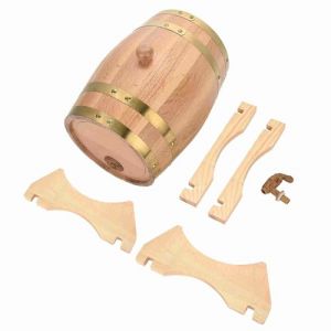 CHICIRIS Tonneau de Vin en Ch&ecirc;ne, Tonneau de Vieillissement de Whisky en Bois Fait &agrave; la Main avec Robinet en Plastique pour Stocker le Vin, le Brandy, la Tequila, 1,5 L, 3 L, 5 L, 10 L (5L) (Jakexun, neuf)