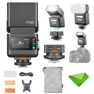 Godox iT32 TTL d'appareil Photo Flash pour Appareil Photo Sony avec D&eacute;clencheur X5-S, 2,4GHz HSS 1/8000s, Compatible avec Sony ZV-E10 a7V a9III a7III a7CII a7IV a7C a7RV a6700 a6400 a6100 a6000 a6300 (MoreShot, neuf)