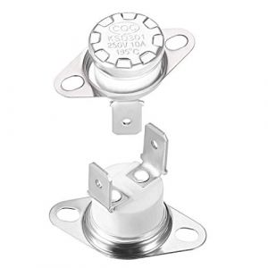 KSD301 Thermostat 195 ° C 10A Normalement Fermé N.C Ajuster Interrupteur De Contrôle De Limite De Disque Snap Thermostat À Micro-ondes Interrupteur Thermique 2 pcs (LingTongTrade, neuf)