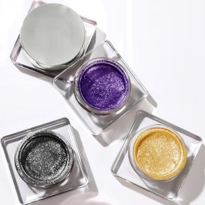 KARLOR Lot de 3 fards à paupières liquides à paillettes - Highlighter Smoky Glitter - Fard à paupières polarized métallique - Paillettes - Brillant - Violet doré - Noir (PoFeng Direct, neuf)