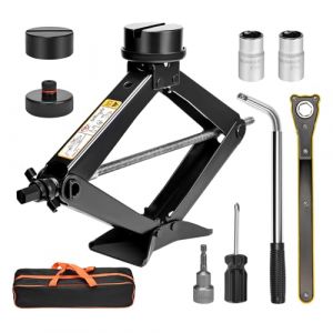 MINENICE Cric losange 3T/3000 kg, universel, assortiment de levage 10-45 cm, avec 2 patins en caoutchouc, kit d'urgence pour SUV, monospace et Tesla (NANA PEARL LIMITED, neuf)