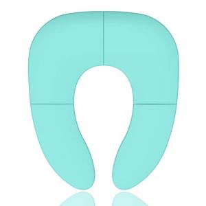 Reducteur Toilette Enfant, Siège de Toilette Pliable pour Enfants, Réducteur WC Enfants Portatif,Réducteur de Toilette pour Bébé, Siège de Toilette de Voyage pour Enfants,Sac de transport inclus,Bleu (Galaxy Schlachtschiff, neuf)