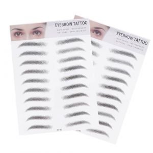 FRCOLOR 2 Pièces Autocollants De Sourcils 3d Toilettage Des Sourcils Trousse Autocollant De Transfert De Sourcils Façonneur Sourcil Artificiel Ciseaux à Sourcils Pour Femmes Stylo Black (Laners, neuf)
