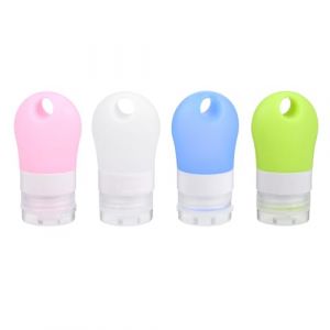SOIMISS 4pi&egrave;ces Flacon de Voyage Vide Silicone Flacon de Shampoing Souple et Portable Distributeur de Produits Cosm&eacute;tiques pour Voyages et Maison (Star-wish, neuf)