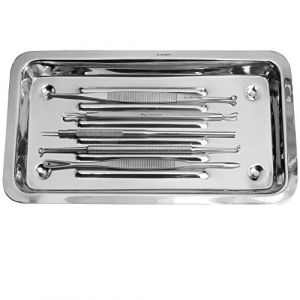Coquille d’instruments - Set de tire Comedon - 5 pièces + d'Instruments Coque - Acier inoxydable (Instruments en acier inoxydable de marque May, neuf)