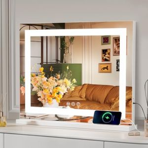 Hansong Hollywood Miroir de maquillage avec éclairage Crystal Crush Diamond Mirror, miroir avec éclairage 15 LED, miroir Hollywood, miroir cosmétique avec éclairage 3 modes (CHILISHE-FR, neuf)