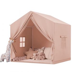 Cabane Tente Enfant Interieure: Brun Tente Enfant Exterieur de Jardin - Maison B&eacute;b&eacute; Int&eacute;rieur Fille avec Fen&ecirc;tre - Maison de Jeux b&eacute;b&eacute; Interieur Cabane Chambre Enfants - Jeu Maison Gar&ccedil;ons Filles (Wilwolfer Store, neuf)