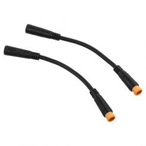 C&acirc;ble de conversion &agrave; 3 broches pour levier de vitesse - Connecteur &eacute;tanche M8 - C&acirc;ble d'extension pour v&eacute;lo &eacute;lectrique - 132 mm de long - Noir (femelle vers m&acirc;le) (hasellermall, neuf)