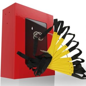 Échelle de Secours à 2 étages (4 m) avec Armoire - Échelle de Secours Murale pour la Maison - Échelle à Deux étages et Couverture Anti-feu incluses (ISOP LLC, neuf)