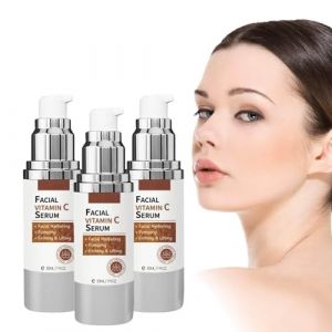 Sérum Super Vitamine C pour Femmes de Plus de 50 ans,Booster de Collagene et Acide Hyaluronique Pur,Acide Hyaluronique Serum Visage,Anti Ride Soins pour le Visage Peau Sensible (3PCS) (⭐⭐⭐⭐⭐Generic(5-12 jours Arrivé), neuf)