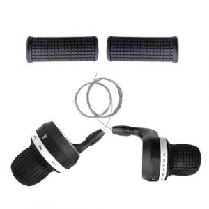 Pesoncarl Vélo Twist Grip Manette de Vitesse poignée vélo Levier de Frein vélo dérailleur Transmission 1 Paire 3x7 Vitesses, manettes de Vitesse (Yanneli, neuf)