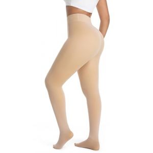 DIKER Collant Polaire Femme Collant Thermique Femme pour l'hiver Doubl&eacute;s en Polaire, Grande &Eacute;lasticit&eacute;, Taille Haute, Version Longue Disponible, Couleur Chair (Diker-eu, neuf)