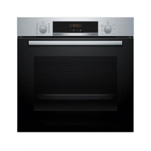 Bosch - Four pyrolytique multifonction série 4, 60 cm de large, assistant de nettoyage, acier, HBA574ES3 (Ambitemp, neuf)