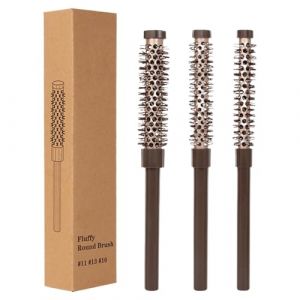 Brosse &agrave; cheveux ronde &ndash; Brosses rondes pour brushing, brosse &agrave; cheveux ronde pour femme, brosse &agrave; cheveux ronde moyenne, brosse &agrave; cheveux pour femme et homme, brosse &agrave; cheveux avec poign&eacute;e et poils (vastage, neuf)