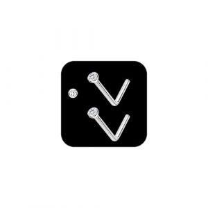 AceFun piercing nez titane argent 2 pi&egrave;ces L forme piercing nasal pour femmes hommes 20g G23 1.5mm CZ l forme piercing diamant (Piercing Jewelry, neuf)