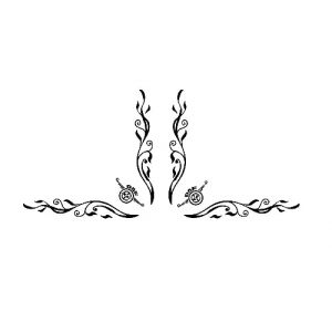 2 Stickers autocollants D&eacute;cor de vitre DAF Camion Truck, peganitas, aufkleber, Ref: d070 (Noir) (Stick Cr&eacute;a, neuf)