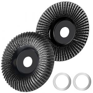 2 Pièces, Disque meuleuse bois 125mm Disque abrasif pour meuleuse d'angle pour le polissage du bois, la finition, le façonnage du bois, le meulage,le polissage du disque de sculpture disque meuleuse (BBjinronjy-eu, neuf)