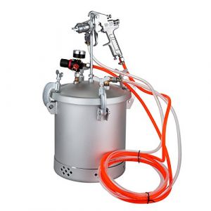 VEVOR Pistolet à Peinture de Pulvérisation 10L Pulvérisateur à Haute Pression Réservoir avec Buse 1,5 mm Régulateur d'air Sécurité pour Voiture Automobile Argent (Giaticia, neuf)