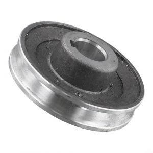 Poulie de moteur &agrave; rainure unique en aluminium de type A de 100 mm de diam&egrave;tre avec al&eacute;sage de 19 mm ou 24 mm et rainure de clavette de 6 mm ou 8 mm pour compresseurs d'air et pompes pour courroies (sweetjing, neuf)