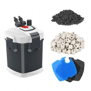 fishkeeper Filtre Externe Aquarium Ultra-Silencieux avec Pompe &agrave; D&eacute;bit R&eacute;glable, 3-en-1 Pompe Aquarium Externe et Filtres pour Eau Claire, Haute Performance Filtration pour Douce,Mer,Tropique,Tortues (Autoommo, neuf)