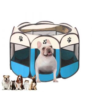 Cl&ocirc;ture Portable pour Chien, Parc pour Chien Produits pour l'int&eacute;rieur et l'ext&eacute;rieur, Toile Oxfod imperm&eacute;able Parc pour Chiots, Convient aux Petits Chats, Chiens, 74 x 74 x 43 cm (zhananan, neuf)