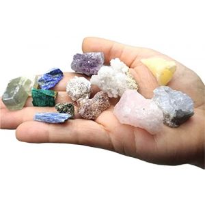 TENET - Lot de pierres naturelles pierres pr&eacute;cieuses pr&eacute;cieuses Kit min&eacute;raux petit g&eacute;ologue &eacute;ducatif exp&eacute;riences scientifiques (10 pi&egrave;ces) am&eacute;thyste - rose du d&eacute;sert - CITRIN -SODALITE (PIETRENATURALI-SHOP, neuf)