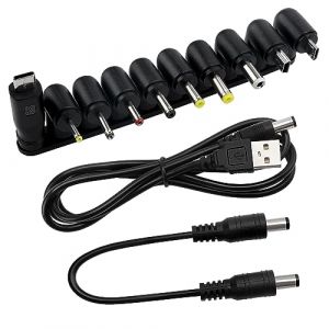 10 Pi&egrave;ces Angle Droit Adaptateur D'alimentation DC, KUOQIY 5.5x2.1 mm Femelle &agrave; M&acirc;le Adaptateur, Barrel Jack Connecteur, avec 2 Pi&egrave;ces C&acirc;ble, pour Ventilateurs, Routeurs, lampes de Bureau, Ordinateurs (KUOQIY STORE, neuf)