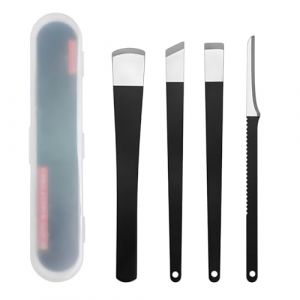 OUDQFCJ Kit Pédicure Professionnel, 4 Pièces, Acier Inoxydable, Rape Pieds, Scalpel de Pédicure pour Verrue Plantaire, Coupe Corses Pied, Soin des Pieds, Peau Morte, Kit de Pédicure (Mapico, neuf)