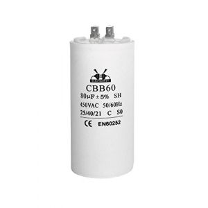 Condensateur de moteur 80 uF/450V CA (Electrofit SRL, neuf)