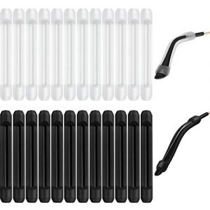 12 Paires Coussins d'Oreille en Silicone pour Lunettes Coussinets de Lunettes Antidérapants Crochet d'Oreille Support de Sangle de Lunettes pour Lunettes de Lecture (Color Set 2) (KeerGeroge, neuf)
