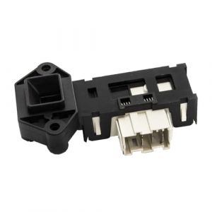 TALENTEC home - Serrure de porte électrique pour Machines à Laver Compatible avec Samsung, Zanussi, Brandt et Curtiss | Ref. DC64-00653A | Plastique ABS et métal | Couleur Noir et Blanc | 1 pc. (TALENTEC entertainment, neuf)