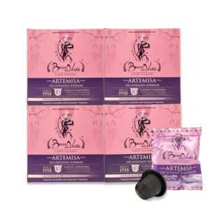 BOCCA DELLA VERITA - Bo&icirc;te de 40 capsules de caf&eacute; italien ARTEMISA Descafeinado, Capsules compatibles avec la machine &agrave; caf&eacute; Nespresso&reg;, 100% Made in Italy (God Save The Coffee, neuf)