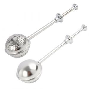 2 Pi&egrave;ces Boule &agrave; Th&eacute; Infuseur Pinces &agrave; Th&eacute; En Acier Inoxydable 304 Avec Poign&eacute;E Longue Pour Th&eacute; En Vrac &eacute;Pices (GeDaHongBao, neuf)