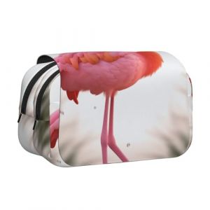 YKLJG Trousse à crayons avec 2 compartiments à fermeture éclair - Grande capacité - Pour l'école, les voyages et le bureau, Flamant rose., Taille unique, Cartable (feifei66, neuf)
