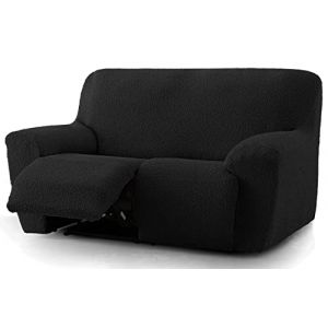 Housse de canapé relax spongy tissu adaptable et spongieux - Couleur 10 Noir - pour canapé de relaxation 3 places (Ureña & Rios, neuf)