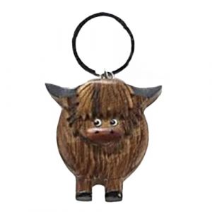 Porte-clés vache - Accessoires en forme de vache avec des détails exquis, porte-clés Highland Cow | Accessoires artistiques pour fêtes de Noël, , amis, fans, comme sur l'image, 5 * 4 cm (fengkuc, neuf)
