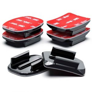 VURYAPI 6 Pièces Fixation Attache Adhésif Casque Autocollant Plate Incurvé Sticker pour GoPro Hero 12 11 10 9 8 7 6 5 Session DJI Caméras d'action (NAN YANG DE DIAN, neuf)