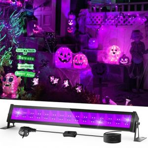 NATPOW Lumiere Noire UV 36W, 395-400nm Lampe UV Puissant, IP65 Etanche LED UV avec Prise et 1.5M C&acirc;ble, Projecteur UV pour Halloween F&ecirc;te Peinture Corporelle Maquillage Fluo (LKA2 Store, neuf)