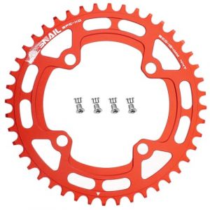 CYSKY Plateau de vélo 104 BCD 40 42 44 46 48 50 52 Dents Narrow Wide Mono Plateau VTT avec boulons de pignon pour vélo de Route, VTT, Gravel, BMX, Ebike (Rouge, 44 Dents) (CYSKY SHOP, neuf)