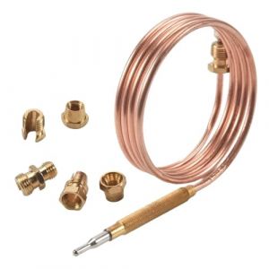 Uadme Kit Thermocouple &agrave; Gaz Universel, 90cm M6X0.75 Thermocouples &agrave; Gaz de Chauffage, M&eacute;tal Filetage, pour Chauffage, Brasero, Four, Chauffe-Eau (OKBY, neuf)