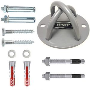 Stryser Support d'ancrage de plafond et de mur en X pour sangles de suspension Anneaux de gymnastique Yoga Swing Cordes de combat &Eacute;quipement de boxe comprend 3 types de vis (STR-Group, neuf)