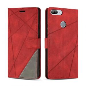 SONWO Coque pour Honor P Smart 2018 / Honor 9 Lite/Enjoy 7s, Protection Housse Etui en Cuir PU Portefeuille avec Emplacements Cartes et Fonction Support pour Honor P Smart 2018, Rouge (SONWO EU STORE, neuf)
