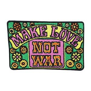 Finally Home Make Love not War Patch thermocollant | Patchs fleurs hippie, peace, écussons thermocollants, écussons (Finally Home Shop, neuf)