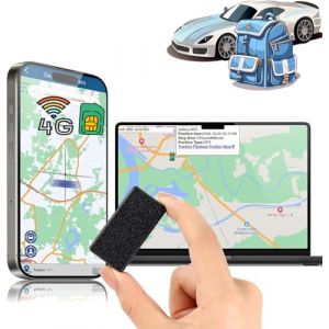 Mini Traceur GPS sans Abonnement,Traceur Voiture Magnetique,Traceur GPS Scooter, Localisateur Mondial en Temps Reel,Tracker Cach&eacute; pour Les Cl&eacute;s 4G-TK901 600mah (HYXSYWLKJ, neuf)