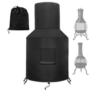 Housse Pour Chimenea - Housse De Protection Pour Chemin&eacute;e De Jardin | Housse De Protection Imperm&eacute;able Pour Chiminea De Patio Ext&eacute;rieur | Housse De Chauffage De Terrasse Anti-UV Avec Sac &Agrave; Cordon (Murman, neuf)