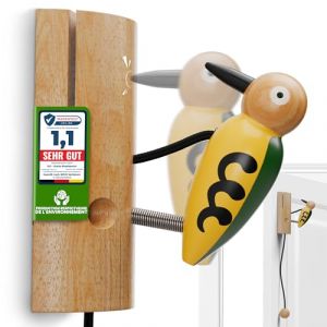 Eli® Pic à frapper pour enfants en bois - Sonnette pour cabane dans les arbres - Maison de jeu - Chambre d'enfant - Porte d'entrée - Maison de jeu - Maison de jeu - Cloche - Cadeau pour garçons et (Eli der Elefant, neuf)