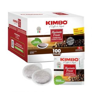 Kimbo Capsules de caf&eacute; compostables ESE - 100 dosettes - Mouture fra&icirc;che (SUPERCAFES, neuf)