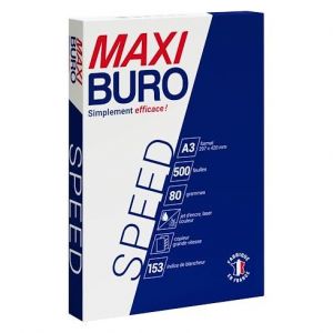 Ramette papier Speed A3 80g 500 feuilles blanc - Maxiburo (Maxiburo, neuf)